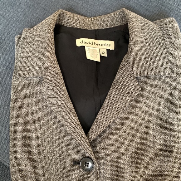 DAVID BROOKS | Lightweight Blazer/Jacket in Black and Tan | Sz 12 - Picture 2 of 7